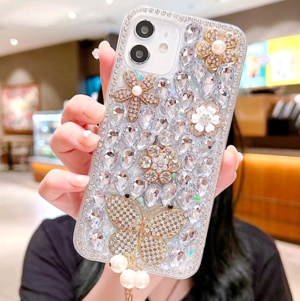 Rhinestone Decor Phone case Compatible with iPhone 13 pro